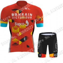 2022 Team Bahrain Victorious abbigliamento Bici Completo Maglia Ciclismo Corta e Salopette F67SF