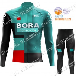 2022 Winter Bora Hansgrohe Pro Team Abbigliamento Ciclismo Maglia Ciclismo Manica Lunga e pantaloni lunga cIK3f