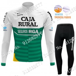 2022 Winter Caja Rural Pro Team Abbigliamento Ciclismo Maglia Ciclismo Manica Lunga e Salopette Lunga XCCEj