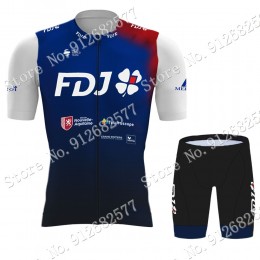 2022 Team FDJ abbigliamento Bici Completo Maglia Ciclismo Corta e Salopette gQxq3