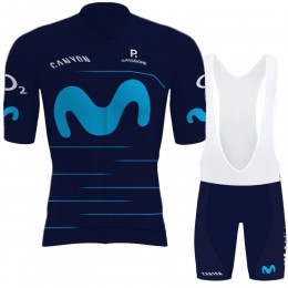 2022 Team Movistar abbigliamento Bici Completo Maglia Ciclismo Corta e Salopette vRCsg