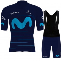 2022 Team Movistar abbigliamento Bici Completo Maglia Ciclismo Corta e Salopette LRx3r