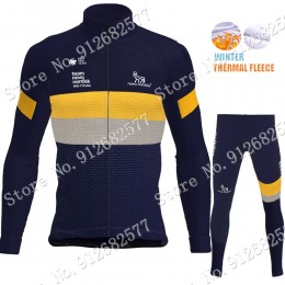 2022 Winter Novo Nordisk Pro Team Abbigliamento Ciclismo Maglia Ciclismo Manica Lunga e Salopette Lunga X92YG