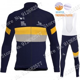 2022 Winter Novo Nordisk Pro Team Abbigliamento Ciclismo Maglia Ciclismo Manica Lunga e Salopette Lunga 01WaF