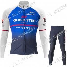 2022 Quick Step Alpha Vinyl Pro Team Abbigliamento Ciclismo Maglia Ciclismo Manica Lunga e Salopette Lunga zXBHy