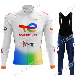 2022 Total New Energies Pro Team Abbigliamento Ciclismo Maglia Ciclismo Manica Lunga e Salopette Lunga slRLU