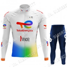 2022 Total New Energies Pro Team Abbigliamento Ciclismo Maglia Ciclismo Manica Lunga e Salopette Lunga aQYDU