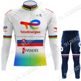 2022 Total New Energies Slovenia champion Pro Team Abbigliamento Ciclismo Maglia Ciclismo Manica Lunga e Salopette Lunga Kks5a