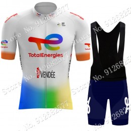 2022 Team Total New Energies abbigliamento Bici Completo Maglia Ciclismo Corta e Salopette HSVNU