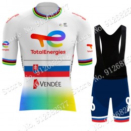 2022 Team Total New Energies Slovenia champion abbigliamento Bici Completo Maglia Ciclismo Corta e Salopette slMmE