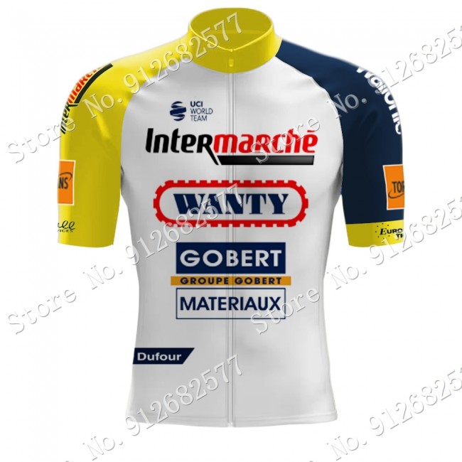 2022 Team Wanty Gobert Maglia Ciclismo Manica Corta Yellow seaUr 2022 Team Wanty Gobert Maglia Ciclismo Manica Corta Yellow seaUr