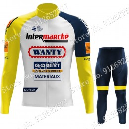 2022 Winter Wanty Gobert Pro Team Abbigliamento Ciclismo Maglia Ciclismo Manica Lunga e Salopette Lunga Q78lt