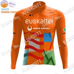 2022 Winter euskadi euskaltel Pro Team Maglie Ciclismo Manica Lunga jJkHO