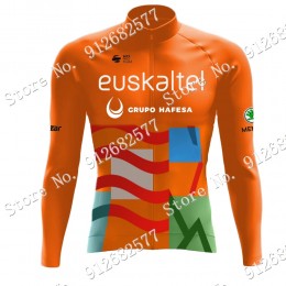 2022 euskadi euskaltel Pro Team Maglie Ciclismo Manica Lunga snZau