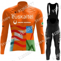 2022 euskadi euskaltel Pro Team Abbigliamento Ciclismo Maglia Ciclismo Manica Lunga e Salopette Lunga EhvXo