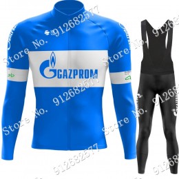 2022 gazprom rusvelo Pro Team Abbigliamento Ciclismo Maglia Ciclismo Manica Lunga e Salopette Lunga Id8S8