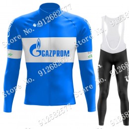 2022 gazprom rusvelo Pro Team Abbigliamento Ciclismo Maglia Ciclismo Manica Lunga e Salopette Lunga W9MIN