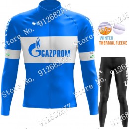 2022 Winter gazprom rusvelo Pro Team Abbigliamento Ciclismo Maglia Ciclismo Manica Lunga e pantaloni lunga 5WNOD