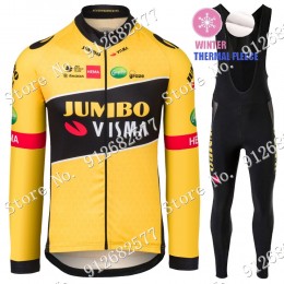 2022 Winter jumbo visma Pro Team Abbigliamento Ciclismo Maglia Ciclismo Manica Lunga e Salopette Lunga Ovr0i