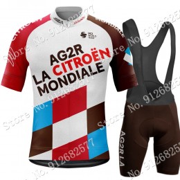 2022 Team ag2r abbigliamento Bici Completo Maglia Ciclismo Corta e Salopette xI92R