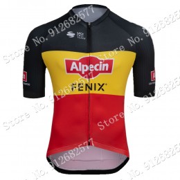 2022 Team Belgium alpecin fenix Fietskleding Fietsshirt Korte Mouw LKqaM