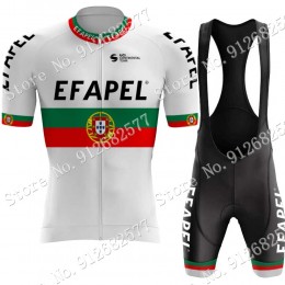 2022 Team Efapel Portugal abbigliamento Bici Completo Maglia Ciclismo Corta e Salopette lwAm1