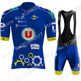 2022 Team UC Nantes Atlantique abbigliamento Bici Completo Maglia Ciclismo Corta e Salopette Woou9