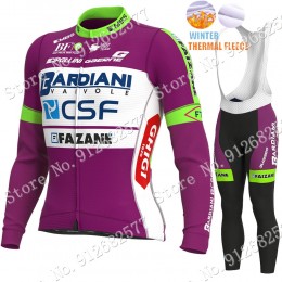 2022 Winter bardiani csf Pro Team Abbigliamento Ciclismo Maglia Ciclismo Manica Lunga e Salopette Lunga 6RJB5