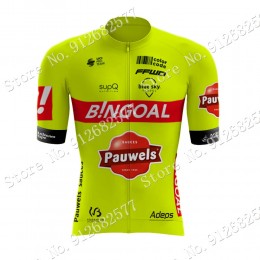 2022 Team bingoal WALLONIE BRUXELLES Maglia Ciclismo Manica Corta 8NIIp