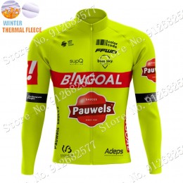 2022 Winter bingoal WALLONIE BRUXELLES Pro Team Maglie Ciclismo Manica Lunga QNErw