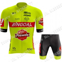2022 Team bingoal WALLONIE BRUXELLES abbigliamento Bici Completo Maglia Ciclismo Corta e Salopette Jbunp