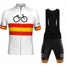 spain Pro 2021 Team abbigliamento Bici Completo Maglia Ciclismo Corta e Salopette SavaDD
