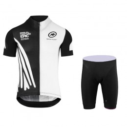 2018 Assos SS.Capeepicx Equipe abbigliamento Ciclismo Completo Maglia Ciclismo Corta e Pantaloni Ciclismo nero bianco 99803UI