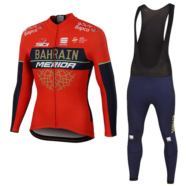 2018 BAHRAIN MERIDA Pro Abbigliamento Ciclismo Maglia Ciclismo Manica Lunga e Salopette Lunga 19858HL 2018 BAHRAIN MERIDA Pro Abbigliamento Ciclismo Maglia Ciclismo Manica Lunga e Salopette Lunga 19858HL
