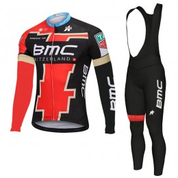 2018 BMC Squadre Abbigliamento Ciclismo Maglia Ciclismo Manica Lunga e Salopette Lunga 41070CI