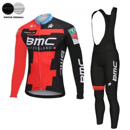 2018 BMC Pro winter Abbigliamento Ciclismo Maglia Ciclismo Manica Lunga e Salopette Lunga 47071LV