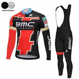 2018 BMC Squadre winter Abbigliamento Ciclismo Maglia Ciclismo Manica Lunga e Salopette Lunga 55739EU