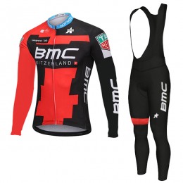 2018 BMC Abbigliamento Ciclismo Maglia Ciclismo Manica Lunga e Salopette Lunga 80017JS