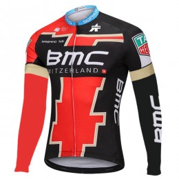2018 BMC Squadre Maglia Ciclismo Manica Lunga 85731UY
