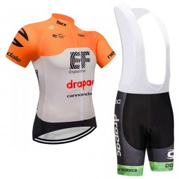 2018 Cannondale Drapac Orange abbigliamento Ciclismo Completo Maglia Ciclismo Corta e Salopette 88411DQ