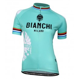Bianchi Milano Eddi 1 Donne Maglia Ciclismo Manica Corta bianco celeste 58770-LY