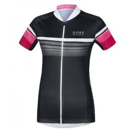 2016 GORE Maglia Ciclismo Manica Corta Donne Element Speedy nero rose fuchsia 30848-VB