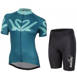 NALINI PRO Donne Enne Nuovo abbigliamento Bici Completo Maglia Ciclismo Corta e Pantaloncini petrol 76921-WK