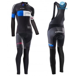 2016 Orbea Pro Donne nero -blu Thermo Squadre Pro Abbigliamento Ciclismo Maglia Ciclismo Manica Lunga e Salopette Lunga 67674-ZG