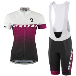 2017 Scott Donne bianco violett Nuovo abbigliamento Ciclismo Completo Maglia Ciclismo Corta e Salopette 15686-DV