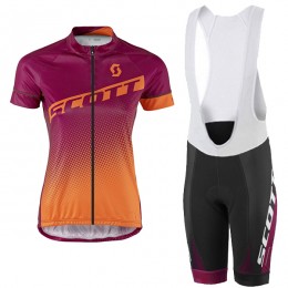 2017 Scott Donne arancia violett Nuovo abbigliamento Ciclismo Completo Maglia Ciclismo Corta e Salopette 19087-UM
