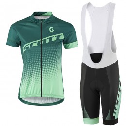 2017 Scott Donne verde Nuovo abbigliamento Ciclismo Completo Maglia Ciclismo Corta e Salopette 30208-WD