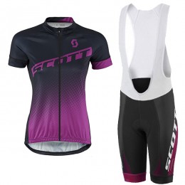 2017 Scott Donne nero violett Nuovo abbigliamento Ciclismo Completo Maglia Ciclismo Corta e Salopette 34349-GU