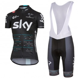 Sky Pro Donne 2017 nero abbigliamento Maglie Ciclismo Manica Corta et Salopette Ciclismo 86473-CY