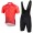 2018 Dubai Tour rosso abbigliamento Ciclismo Completo Maglia Ciclismo Corta e Salopette 47904PH